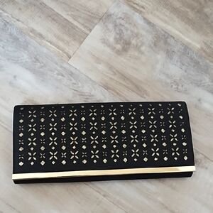 Elegant Black and Gold Clutch